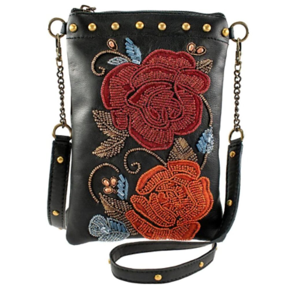 Mary Frances "Rebel Rose" Mini Crossbody Handbag